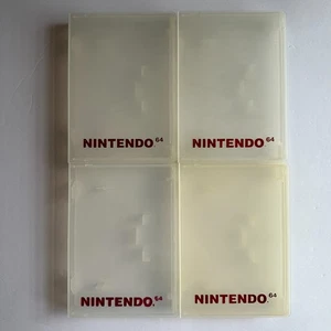 Lot of 4 Nintendo 64 N64 OEM Hard Plastic Clear Clamshell Game Cases Protectors - Picture 1 of 6