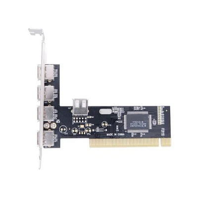 5 Ports PCI to USB 2.0 PCI Expansion Card Adapter Card 480Mbps Driver- PCI1371 - Image 1 of 4