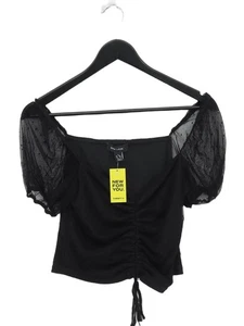 New Look Women's Blouse UK 14 Black Nylon with Elastane Basic - Picture 1 of 5