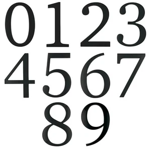 Warwick Black Metal 4 inch House Address Numbers Modern Bold Easy to Read Door o - Picture 1 of 46