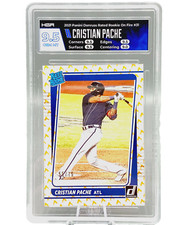 2021 Donruss Cristian Pache Rated Rookie On Fire RC  /75 HGA 9.5 Braves GEM MT