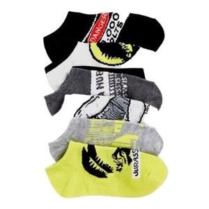 Jurassic World Boys’ No Show Socks, 6-Pack Large - Shoe Size: 3-9 Dinosaur - Picture 1 of 6