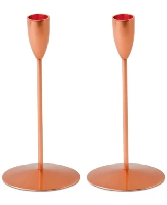 Wedgwood 242619 Arris Collection Copper Tulip Candlesticks Set of 2 - Image 1 of 2