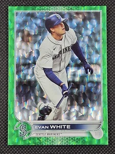 2022 Topps Series 2 Evan White Green Foilboard /499 # 602 - Seattle Mariners - Bild 1 von 3