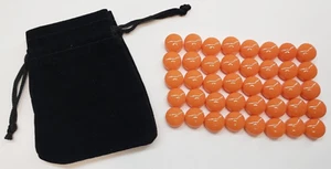 40er Set MASSIV ORANGE Pente Glas Stein Spiel Spiel Stück Ersatz NEU - Bild 1 von 3