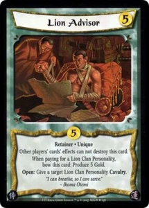 L5R CCG TTT The Truest Test Lion Advisor - Picture 1 of 1