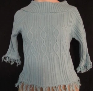 Amy's Closet Suéter azul con flecos tamaño mediano - Imagen 1 de 3