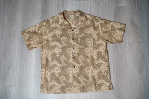 LL BEAN KURZARM SHIRT BLÄTTERPRINT REGULAR LARGE, 100% BAUMWOLLE, MEHRFARBIG - Bild 1 von 5
