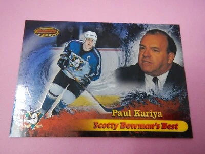 1998-99 Bowman's Best Hockey Scotty Bowman's Best Paul Kariya SB9 (1) - Image 1 of 4
