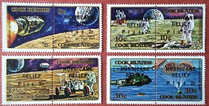 Cook Islands (1972) Hurricane Relief Overprint / Space Exploration - Mint (MNH) - Picture 1 of 1