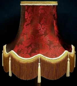 Red Paisley Lampshades To Match Curtains Cushions Wallpaper Duvets Blinds Quilts - Picture 1 of 5