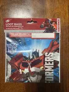 New Transformer Themed Kids Party Loot Gift Bags, 8 Count. - Picture 1 of 2