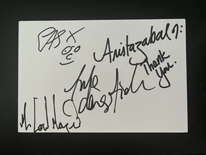 THE GUILLEMOTS - ENGLISH INDIE ROCK BAND - FULLY SIGNED WHITE CARD - Picture 1 of 1