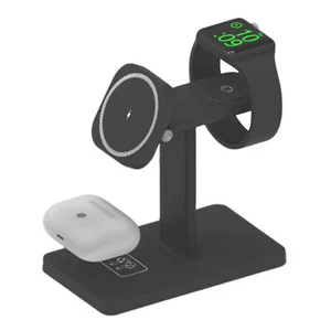 3 In 1 Portable Mobile Phone Earphone Charging StationWireless Charger Magnetic - Picture 1 of 12