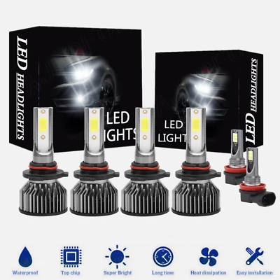 Para Dodge Avenger 2013-2014 Combo 6x Super LED Faro Alto/Bajo + Bombillas antiniebla Foto 1 de 4