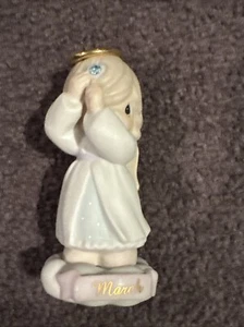 Figura de porcelana Precious Moments: ángel cumpleaños marzo 1996 - Imagen 1 de 12