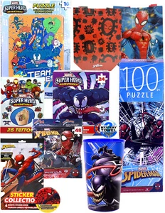 Spiderman vs Venom 10pc Puzzle Skill Builder Essent Set with Bonus Mystery Towel - Picture 1 of 10