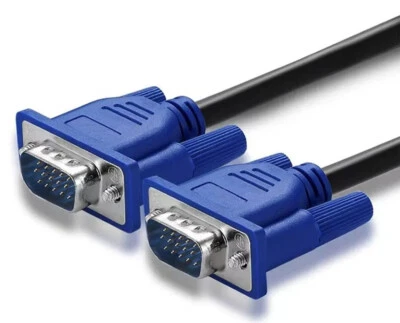 Câble VGA Mâle/Mâle pour Écran PC, Moniteur TFT, Vidéo Projecteur - Photo 1/4