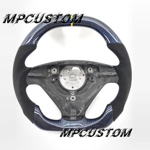 Blue Wires Carbon Fiber Steering Wheel Fit For Volvo S60 2005 2006 2007 2008 09  - Picture 1 of 8