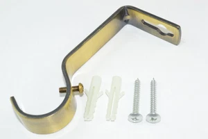 Nuovo 12 X Ottone Antico Effetto Acciaio Tendine Asta Binario Supporto 28mm - - Foto 1 di 1