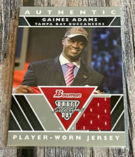 GAINES ADAMS ~ 2007 Bowman Draft Day Selections Relics #DJGA JERSEY