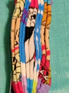 Size Large Frozen Girl No Show Socks 5 Pairs - Picture 1 of 4