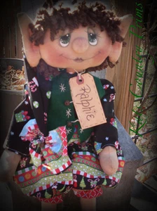 Primitive XMAS HOLIDAY Elf HANDMADE PRINTED PAPER PATTERN Ralphie the Elf #134 - Picture 1 of 4
