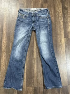 Ariat Real Denim Jeans Damen 32R Blau Mid Rise Boot Cut Stretch Bestickt - Bild 1 von 9