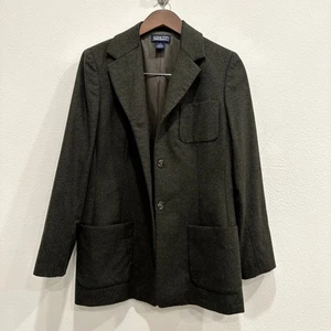 Lands End Womens Size 8 Green Wool Cashmere Blazer Jacket Casual Career Academia - Picture 1 of 6