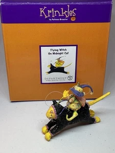 Dept 56 Flying Witch On Midnight Cat Patience Brewster Krinkles Ornament MM3 - Picture 1 of 6
