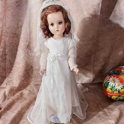 Vintage 1950s R&B Arranbee 14" Bride Doll Nancy Lee Original Wedding Gown - Image 1 of 4