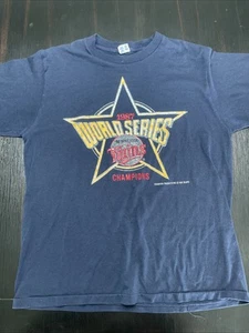 Size Large Vintage Minnesota Twins 1987 World Series Champions Champion Shirt - Picture 1 of 7