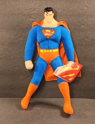 Peluche de Superman Kellytoy 2006 de colección de 15" con cabeza de vinilo DC Comics nuevo con etiquetas Foto 1 de 4