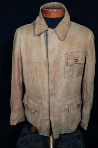 Vintage 1950's " Californian" Brown Deerskin Suede Jacket Size Medium - Picture 1 of 5