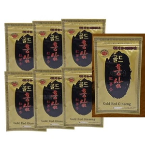Gold Red Ginseng Patch 7 Packs(140sheets) Power strip Pain Relief Hot Pack Korea - Picture 1 of 6
