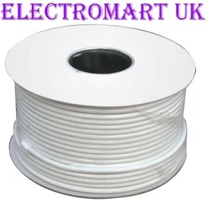 100M RG6 DIGITAL TV AERIAL SATELLITE VIRGIN FREEVIEW COAX CABLE WHITE - Picture 1 of 1
