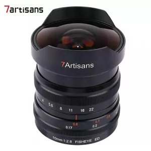 7artisans 10mm F2.8 Lens Manual Focus Fisheye Lens for Canon Nikon Sony Leica L - Picture 1 of 13