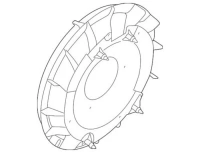 Cubierta de ventilador de radiador de motor Super Duty original Ford 2008-2010 E-350 8C2Z-8B614-B Foto 1 de 2