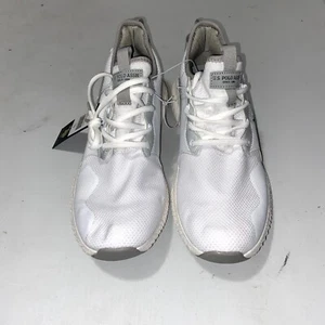 US Polo Assn Herren Tryout Sportschuhe Textil Obermaterial weiß grau schwarz Größe 12 M - Bild 1 von 8