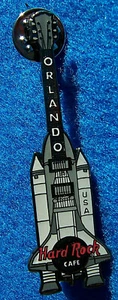 ORLANDO NASA SPACE SHUTTLE GUITAR KENNEDY SPACE CENTER LAUNCH Hard Rock Cafe PIN - Picture 1 of 1