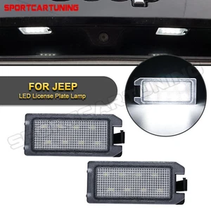 For 2014-up Jeep Compass Grand Cherokee Fiat 500 White LED License Plate Lamps - Picture 1 of 8