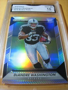 DEANDRE WASHINGTON RAIDERS 2016 PRIZM ROOKIE RC PRIZM # 276 GRADO 10 L@@K - Foto 1 di 1