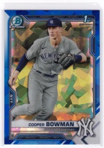 Cooper Bowman SAPPHIRE 2021 Bowman Draft #BDC-87 New York Yankees - Picture 1 of 3