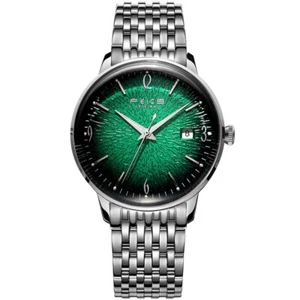 Relojes mecánicos automáticos para hombre verde esmeralda acero inoxidable fino impermeable - Imagen 1 de 10