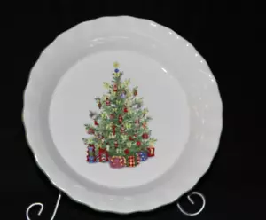 Christopher Radko Traditions Holiday Celebration Pie Quiche Plate 10" - Picture 1 of 15