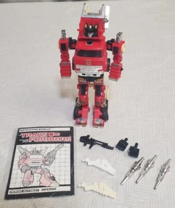 🔥🚨Vintage Hasbro Firetruck Inferno 100% Complete 1985 Hasbro G1 Transformers! - Picture 1 of 6