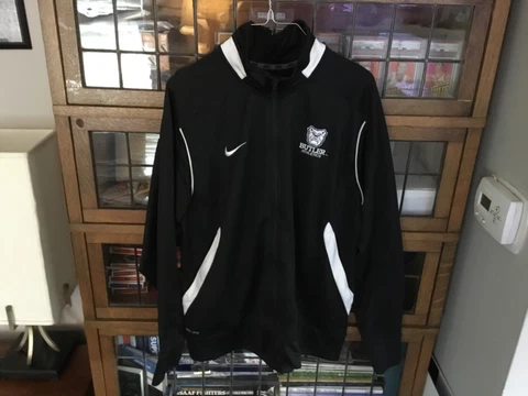 Butler Bulldogs Athletics NIKE DRI FIT Navy Full Zip Sweatshirt w Pockets SZ M Cover