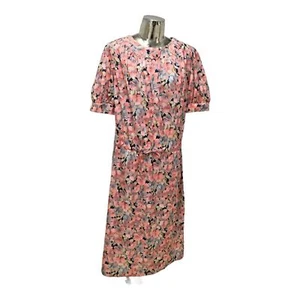 ELIZABETH MERRILL NEW & Vintage Womens Peach Dress Size XL 16-18 (EU46) Belt - Picture 1 of 9