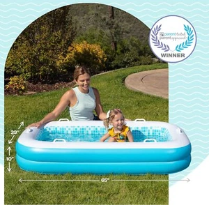 Small Inflatable Kiddie swimming Pool Plastic Water Pool Ball Pit for toddler - Picture 1 of 18