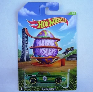 Hot Wheels HAPPY EASTER 1/8 ~ '69 Camaro Race Car #14 ~ Blister SIGILLATO! - Foto 1 di 2